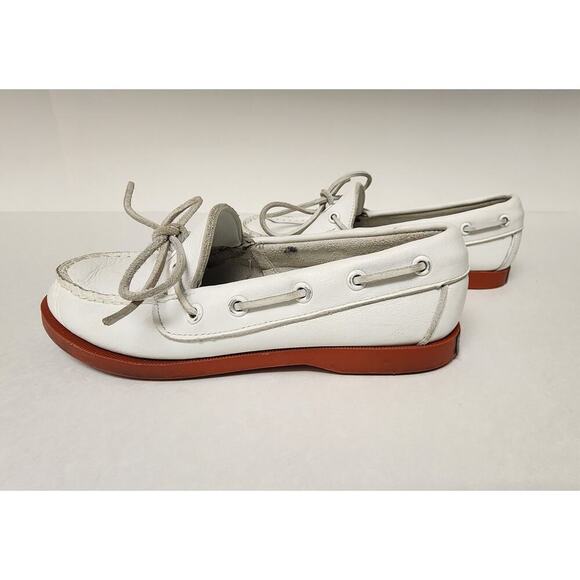 Ralph Lauren Vintage 1970s Youth Merton leather Camper Boat shoes Size 1M White - Picture 5 of 13